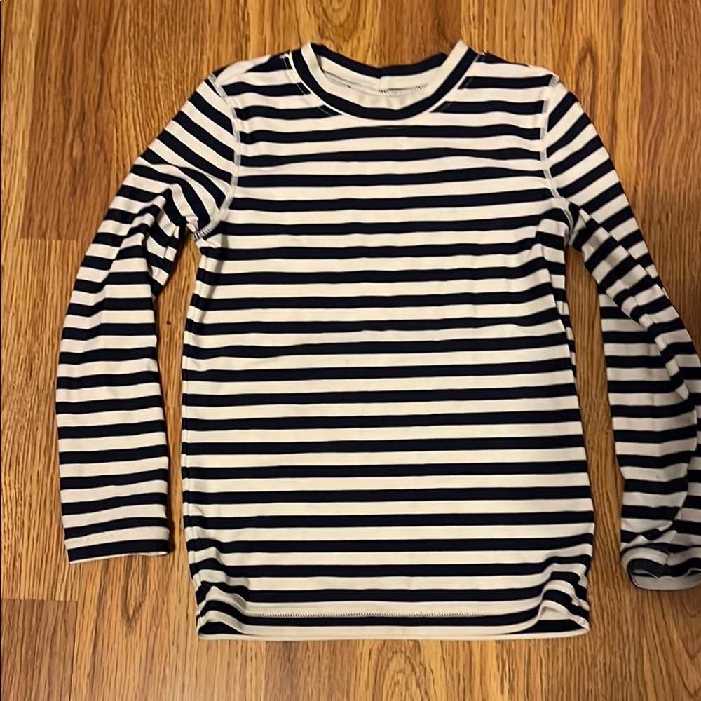 Primary Striped Navy and White Kids Rashguard 4-5